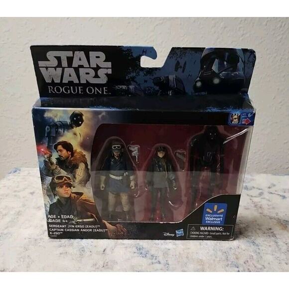 Star Wars Rogue One Sergeant Jyn Erso Captain Cassian Andor K-2SO NEW - Picture 3 of 6